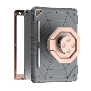 Étui antichoc en silicone pour <span class=keywords><strong>iPad</strong></span> 7e, 8e et 9e <span class=keywords><strong>génération</strong></span> 10,2 pouces, universel, avec support rotatif intégré et protection d'écran - Product Image 1