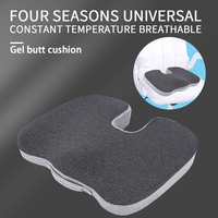 Coussin de siège en silicone Coussin de chaise de bureau de luxe confortable-Coussin de siège de voiture antidérapant, soulagement de la douleur au coccyx