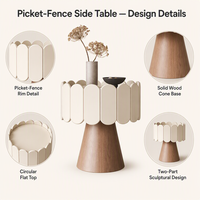 Table de chevet en bois crème de style mi-siècle, table de nuit de luxe léger pour chambre à coucher, armoire de rangement créative pour petites maisons, style minimaliste italien