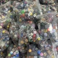 Ensemble de 100 dés polyédriques aléatoires en vrac en résine acrylique pour jeux de société DND RPG vente en gros