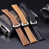 Bracelet de montre en cuir italien de style classique de luxe JUELONG, 20 mm 22 mm, à libération rapide avec fermoir pliant de qualité supérieure