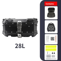 Boîte de rangement latérale pour moto en alliage d'aluminium imperméable, plusieurs tailles : 28L, 32L, 36L, 45L, 55L, 65L, 80L, 100L