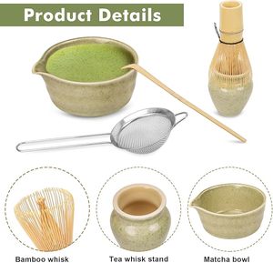 Kit per la preparazione del tè Matcha Premium per la tradizionale cerimonia del tè <span class=keywords><strong>giapponese</strong></span> ideale <span class=keywords><strong>Set</strong></span> di utensili <span class=keywords><strong>da</strong></span> regalo Matcha - Product Image 5