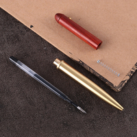Stylos pour les yeux rustiques en bois laiton doré vintage Trophée du musée Camwood Twist Open Ballpen Exotic Wood Gel Pen w/ Nipple