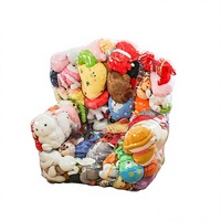 Canapé de rangement pour poupées en plastique transparent non gonflable