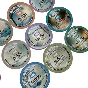 Étiquettes adhésives rondes Eiddo, design œil-de-chat miroir, autocollants imperméables pour emballages cosmétiques M02 M03 M04 M05 M06 M07 M08 M09 - Product Image 1