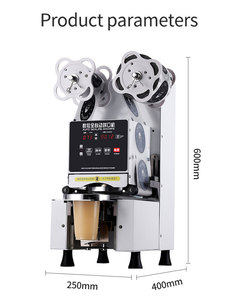 Machine à sceller commerciale pour salons de thé, équipement entièrement automatique pour sceller les gobelets en papier et en plastique, machine à sceller les canettes polyvalente - Product Image 4