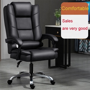 Chaise de bureau en cuir véritable, chaise ergonomique pour le travail, chaise de salon pour la maison, chaise d'étude pour ordinateur - Product Image 3