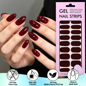 Kundenspezifische OEM Ungiftige 22 Streifen Glänzende Rosa Glitzer Herzförmige Wasserfeste Abzieh- und Aufkleb-UV-freie Gel-Nagelfolien für Salons - Product Image 2