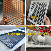 Paneles de Techo de Malla Metálica Expandida de Aluminio Arquitectónico Personalizados con Recubrimiento en Polvo para Techos Falsos Suspendidos, Diseño de Interiores