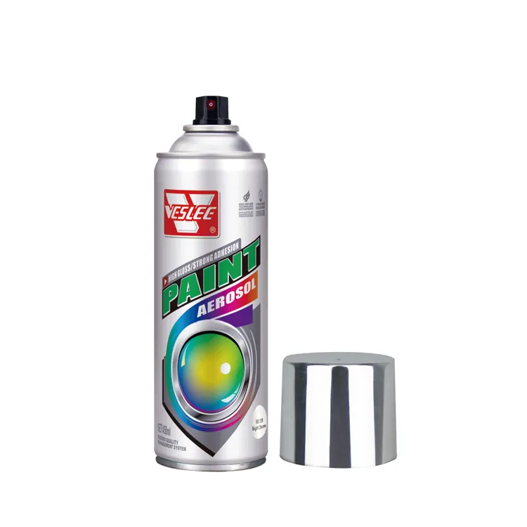 Pintura acrílica de resina Aerosol de revestimiento automático de metal Pintura en aerosol de cromo de espejo de buena calidad