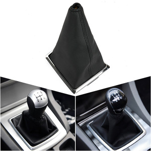 Funda protectora para palanca de cambios de coche, protección para transmisión manual estilo cuero negro para Ford Focus 05-12 - Product Image 1