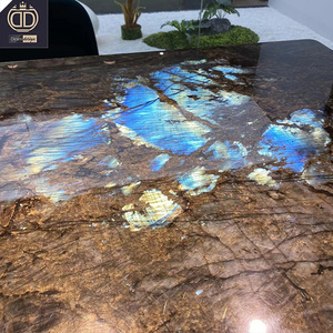 Foshan Möbel Blauer Jadeit Moderner Rechteckiger Italienischer Luxus-Marmor-Esstisch-Set mit 6 Stühlen für Apartment, Hotel, Villa - Product Image 5