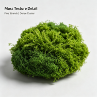 Mousse artificielle en filaments pour aménagement paysager, gazon synthétique en nylon, plante verte décorative pour style rustique, décoration de Noël/Halloween