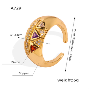 Meilleure Vente Bague Ouverte en Acier Inoxydable Plaqué Or 18K Anti-ternissement pour Femme, Idéale pour Anniversaire et Mariage - Product Image 3