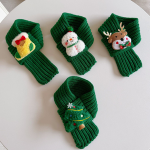 بيع بالجملة جديد نمط الصلبة محبوك الحيوانات الأليفة الأوشحة عيد الميلاد البوليستر المواد للقطط والكلاب - Product Image 4