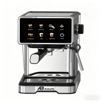 Machine à café expresso ANBOLIFE 20 bars, concept café à domicile, écran tactile, brassage silencieux, mousseur à lait, fabrication OEM