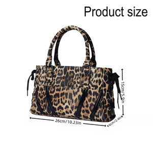 Của Phụ Nữ Công Suất Lớn PU Da Cổ Điển Leopard In Vải Thô Túi Mới Thời Trang Dây Kéo Cho Mùa Thu Mùa Đông Du Lịch Qua Đêm Túi - Product Image 5