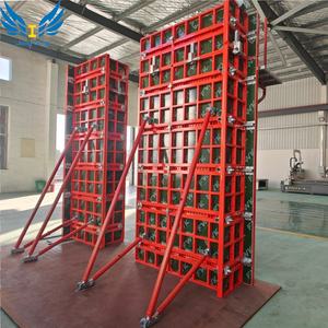 İnşaat İçin Çelik Çerçeveli Kalıp, Yeniden Kullanılabilir Ayarlanabilir Yüksek Mukavemetli Kolon Duvar Kalıbı, Beton Tek Seferde Döküm - Product Image 1