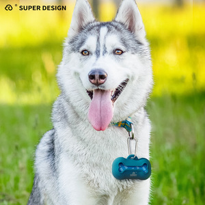 Hupu, bolsa ecológica para caca de perro, almacenamiento de huesos de silicona para caca, pala para recogida de basura, práctico equipaje de mano para eliminación de residuos de mascotas - Product Image 3