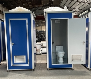 Toilettes portables économiques <span class=keywords><strong>avec</strong></span> structure en acier, panneaux sandwich en acier coloré, toilettes mobiles extérieures <span class=keywords><strong>avec</strong></span> lavabo pour le camping - Product Image 4