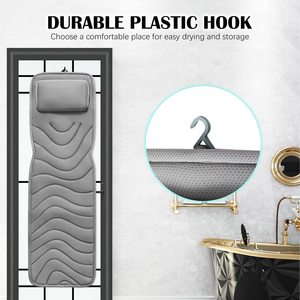 Coussin <span class=keywords><strong>de</strong></span> <span class=keywords><strong>bain</strong></span> gris antidérapant pour tout le corps, coussin <span class=keywords><strong>de</strong></span> <span class=keywords><strong>bain</strong></span> gris pour baignoire Spa, oreiller <span class=keywords><strong>de</strong></span> baignoire, <span class=keywords><strong>matelas</strong></span> pour repose-tête et cou - Product Image 3