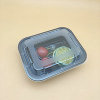 Wegwerp Pp-Voedselcontainer Voor Vers Fruit En Salade Met Transparant Deksel