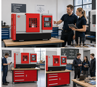 Tour CNC miniature SIEG De10(iKC10) avec portée de 360 mm, broche simple A2-5, servomoteur 4kW, haute précision, pour petites séries et usage en usine