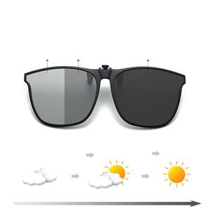 Gafas de Sol Polarizadas con Clip para Hombre y Mujer, Fotocromáticas, Gafas de Visión Nocturna para Conducir, Antideslumbrantes, Gafas Cuadradas Vintage - Product Image 3