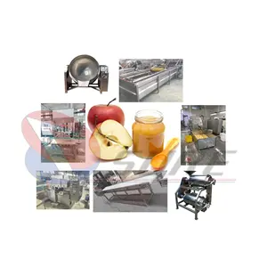 Máquina de procesamiento de mermelada de frutas Línea de producción de mermelada de manzana multifuncional de línea de producción de frutas