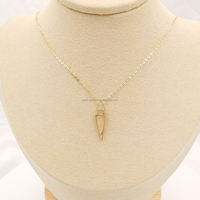 Design Triangle collier en or véritable 18k collier en diamant véritable bijoux pour femmes en gros or chinois