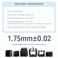 Filamen Printer 3D PLA Matte Rainbow Diameter 1.75mm 1kg Akurasi Dimensi 0.002mm Ketahanan Lebih Kuat Gulungan Rapi