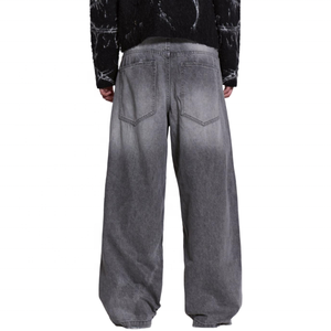 Baggy en <span class=keywords><strong>jean</strong></span> droit classique personnalisé 100% coton pantalon en <span class=keywords><strong>jean</strong></span> pour hommes à jambes larges pantalon en <span class=keywords><strong>jean</strong></span> vintage pour hommes - Product Image 6