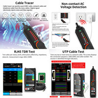 Probador de Cables Rsrteng LT-600M con DMM/OPM/VFL, Medidor de Longitud y Rastreador de Cables Hi-POE, Pantalla Táctil IPS de 4 Pulgadas, 3% de Precisión, 1 Año de Garantía