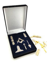 Bộ Quà Tặng Hội Tam Điểm Dụng Cụ Nhà Nghỉ Màu Xanh Lam Hội Tam Điểm Bộ Công Cụ Làm Việc Thu Nhỏ Hội Tam Điểm Trong Hộp Nhung - Product Image 2