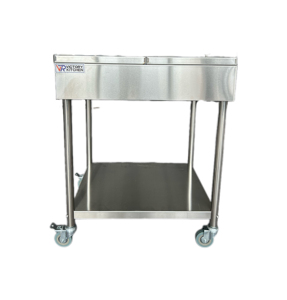VICTORY KITCHEN High Quality Stainless Steel 2-Tier Modern Restaurant Hotel Kitchen Tea Food Serving <b>Cart</b> <b>Wheels</b> - Product Image 5