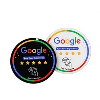 NFC-стикер из акрила для ресторанов с функцией самообслуживания, чип NTAG213, мобильная карта для отзывов по технологии Tap-to-Review, модель LY0254, экологичный