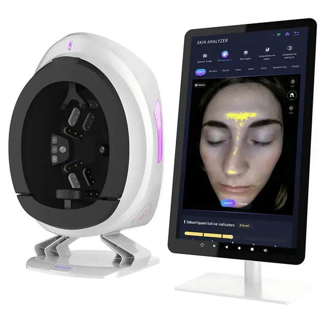AISIA-Q2 Built-in 3 Cameras Skin Diagnosis Moisture Detection Analyzer 48 Million Pixel Skin Analysis Machine Facial Scanner