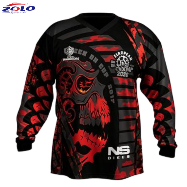 100% Polyester Racing Shirt Quick Dry Breathable Digital Sublimation Printing Customized Color Motorcycle Auto Racing Wear