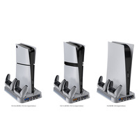 Support de refroidissement pour PS5 avec chargeur double pour manettes, station de charge verticale à charge rapide