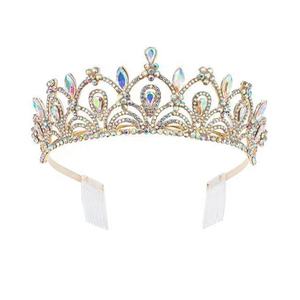 Couronnes de <span class=keywords><strong>mariage</strong></span> en strass, couronnes de mariée en métal, diadèmes, prix de gros bon marché, designs variés - Product Image 6