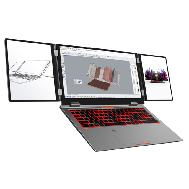 Popular Design Portable Intel I7 12Th Gen 16Inch+10.5Inch+10.5Inch Three Screen Face Recognition Business Office Laptop