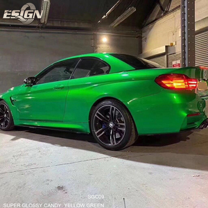 AURORA PELÍCULA AMARILLO VERDE Wrap Vinilo <span class=keywords><strong>Car</strong></span> Foil Covering Decal Sticker para el lado del coche Importado Envoltura de pegamento extraíble - Product Image 2