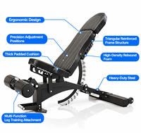 Bangku Fitness Lipat Berkualitas Tinggi yang Dapat Disesuaikan dengan Fitur Keamanan untuk Latihan Bicep & Decline - Desain All-in-One Unisex
