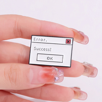 Haga clic en Error, opción de éxito, Pin esmaltado, Página de ordenador, caja de salto, insignia de solapa, broche, Pin de joyería divertido de Metal para accesorios de mochila
