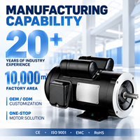 Moteur monophasé BIOTE NEMA 56C, 1,5 CV, 4 pôles, 115 V, 230 V, 60 Hz, TEFC, moteur électrique AC entièrement fermé pour compresseur d'air
