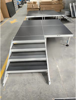 Plateforme de Scène en Aluminium 4ftx8ft, Sections Modulaires, Pieds Réglables 18mm en Bois 0.6-1m, Certifiée TUV pour Système de Treillis de Toit d'Événement