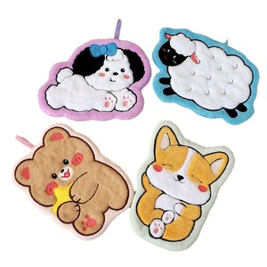 Cute Animal Hand Towel Coral Fleece Quick Dry Hangable For Home Bathroom Use - Product Image 3