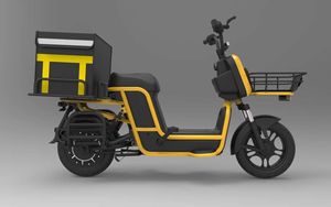 Dos baterías de litio 48V 20Ah alimentado entrega eléctrico de la motocicleta para comida rápida y pizza - Product Image 3