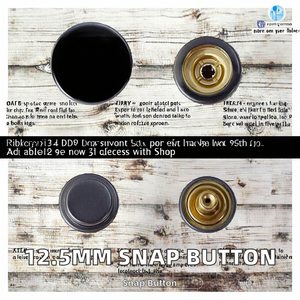 OEM nhà máy đơn giản phong cách áo khoác Báo Chí Snap Nút mùa xuân kim loại khắc logo tấm thân thiện với môi mạ kỹ thuật - Product Image 2